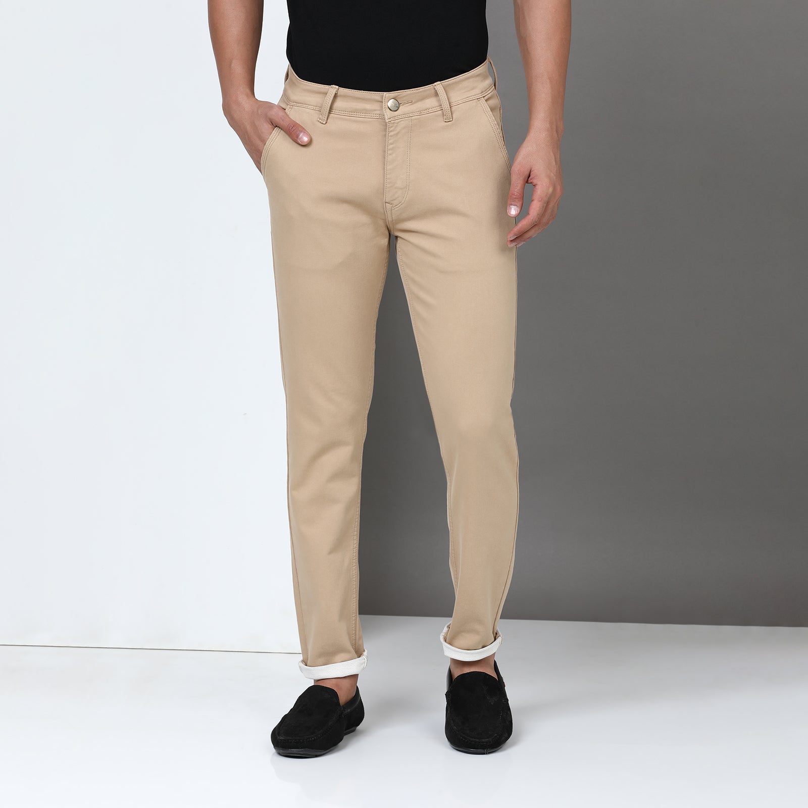 RFD Denim Beige Midrise Slim Fit Jeans