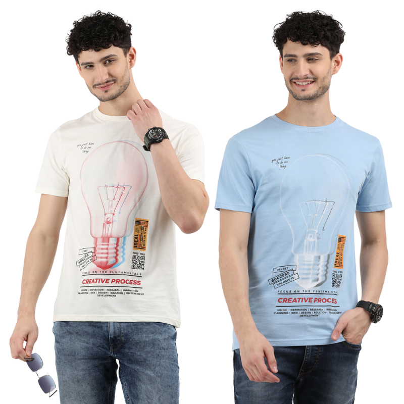 Men's Creative Process Bulb Graphic Tee Pack of 2