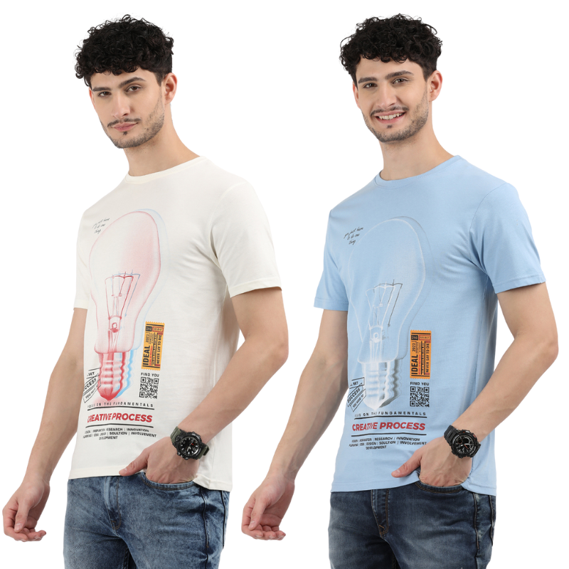 Men's Creative Process Bulb Graphic Tee Pack of 2