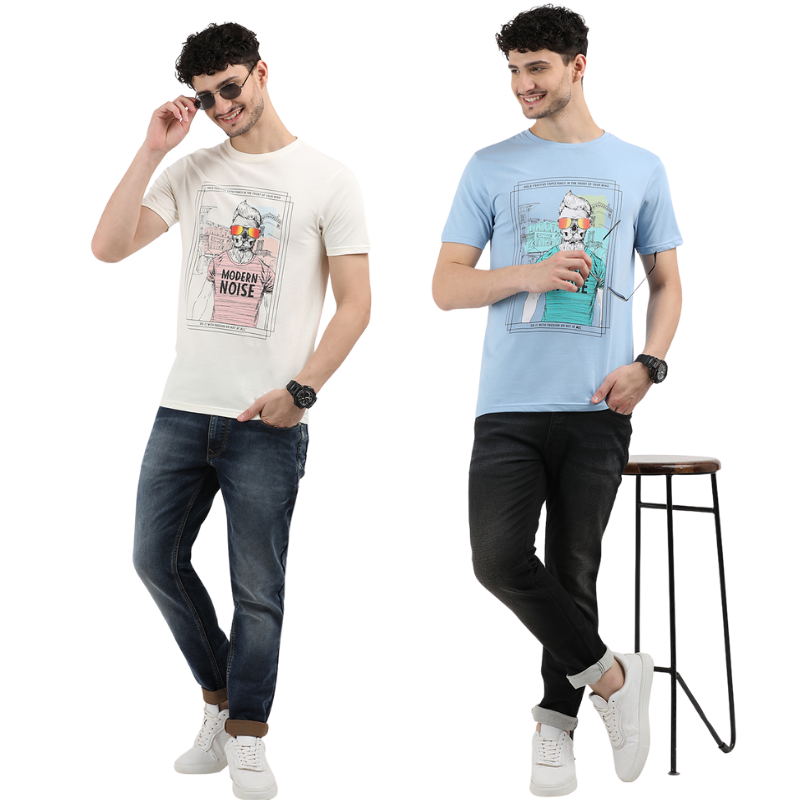 Modern Noise Crew Neck T-Shirt Pack of 2