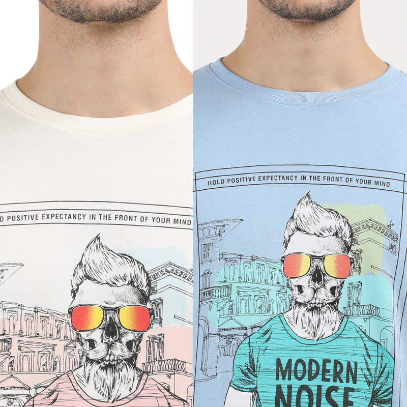 Modern Noise Crew Neck T-Shirt Pack of 2