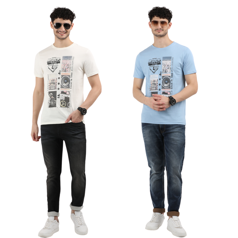 Men's Vintage Music Festival Graphic Tee Pack of 2