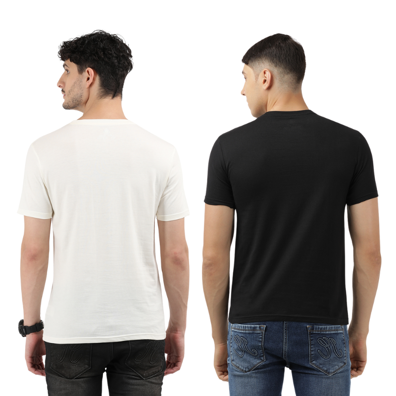 Men's Keep Your Essence & New York Urban City Round Neck Graphic Printed T-Shirt Pack of 2