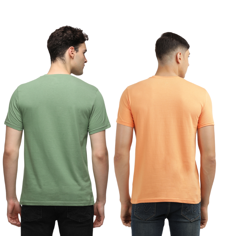 Men's OLD CALL CONNECT Graphic printed Crew Neck T-Shirt Pack Of 2