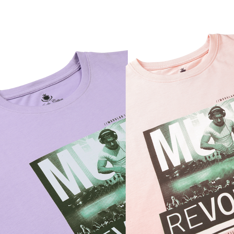 Men's Music Revolt age Crew Neck T-Shirt Pack Of 2