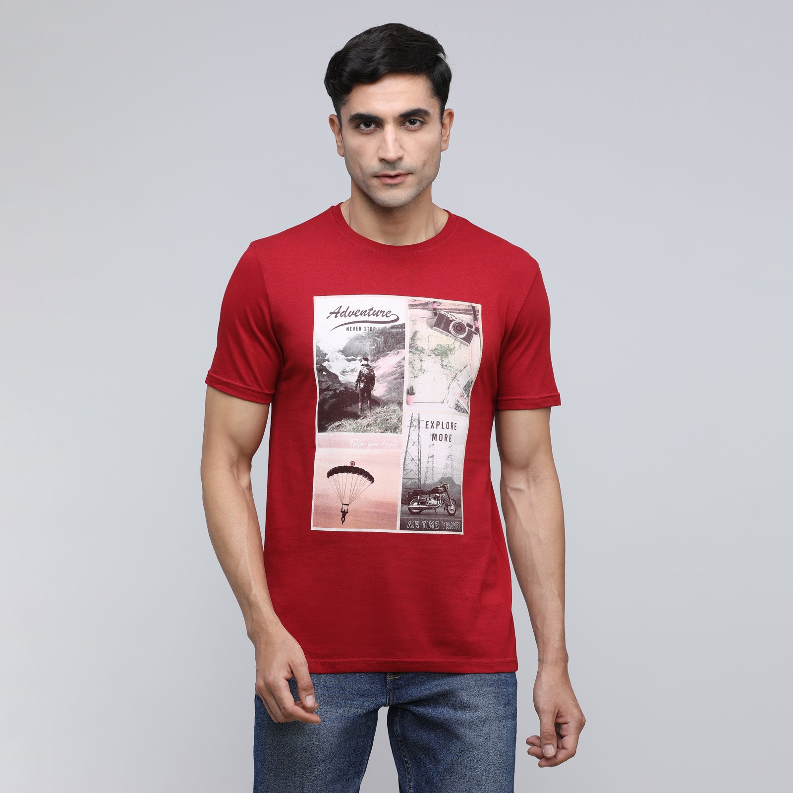 Indo Cotton Men's Crew Neck T-Shirt