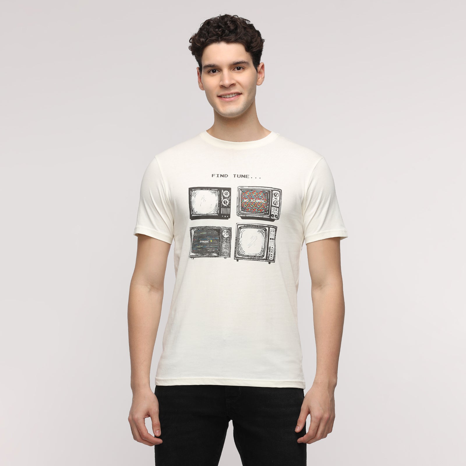 Vanilla Ice Find Tune Men's Graphic Printed Round Neck T-shirt