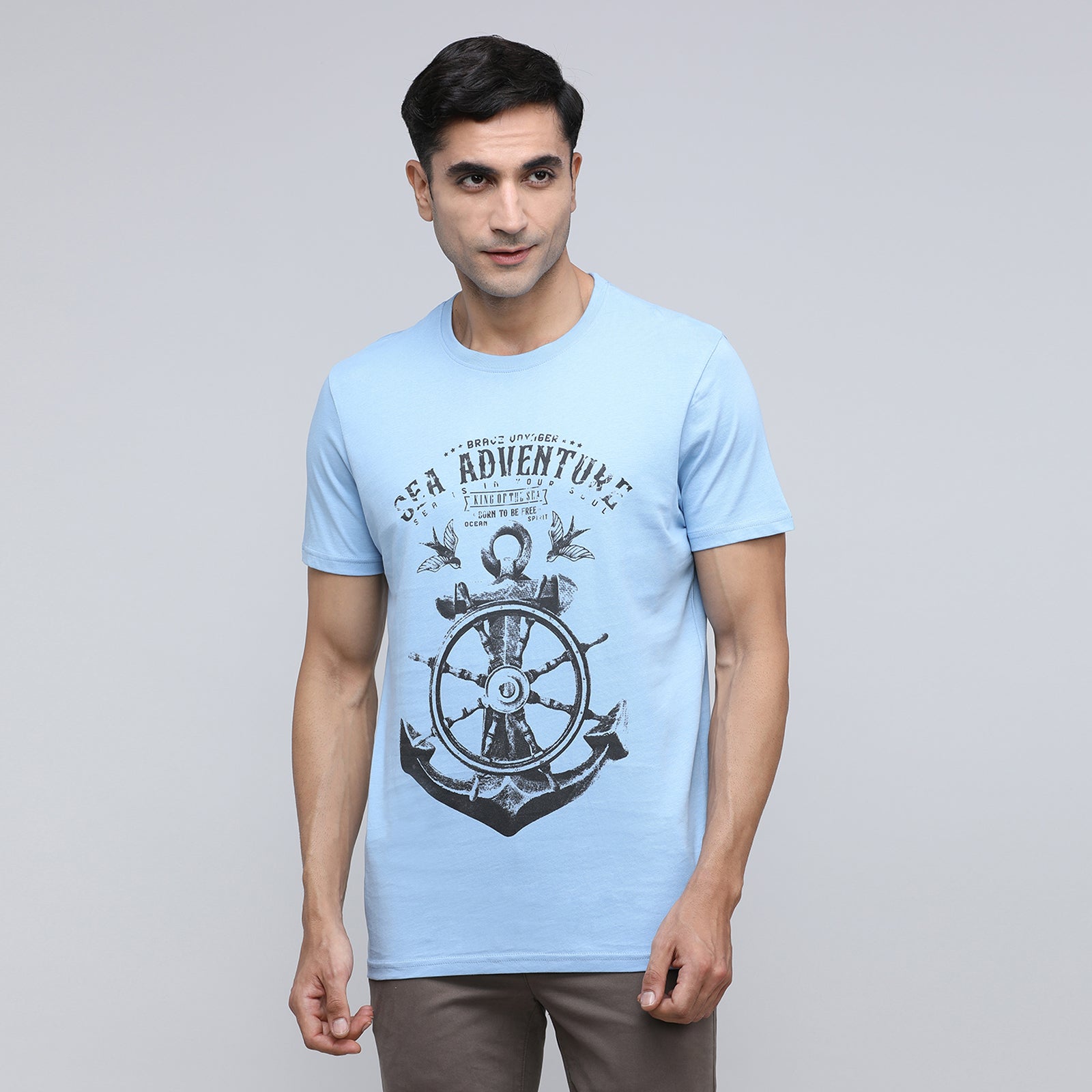 Indo Cotton Men's Crew Neck T-Shirt