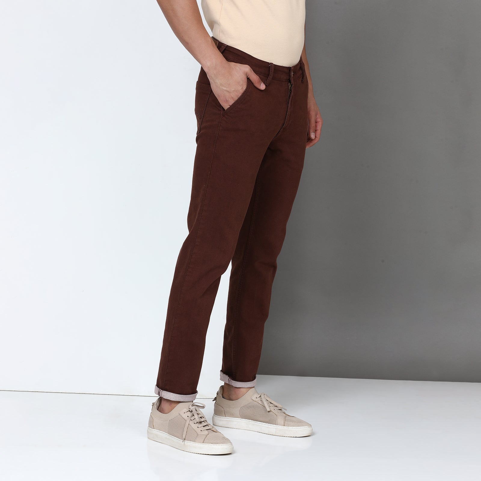 RFD Denim Brown Midrise Slim Fit Jeans