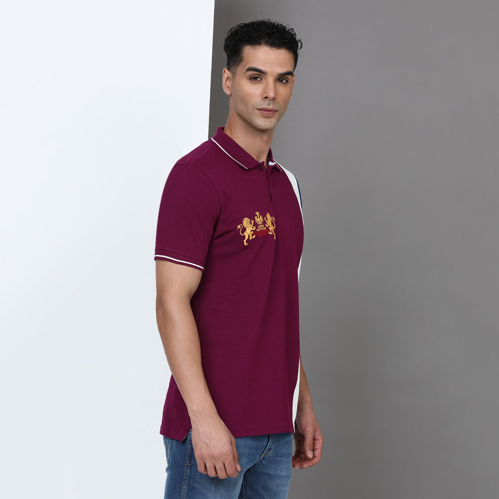 Slim Fit Cut & Sew Polo T-Shirt