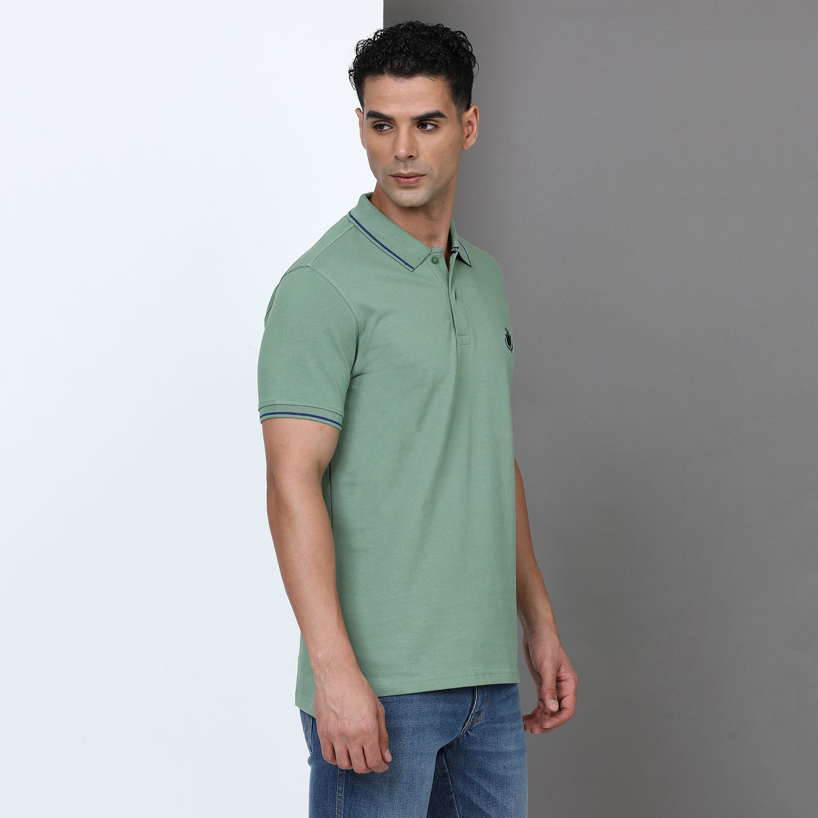 Solid Men Slim Fit Polo T-Shirt