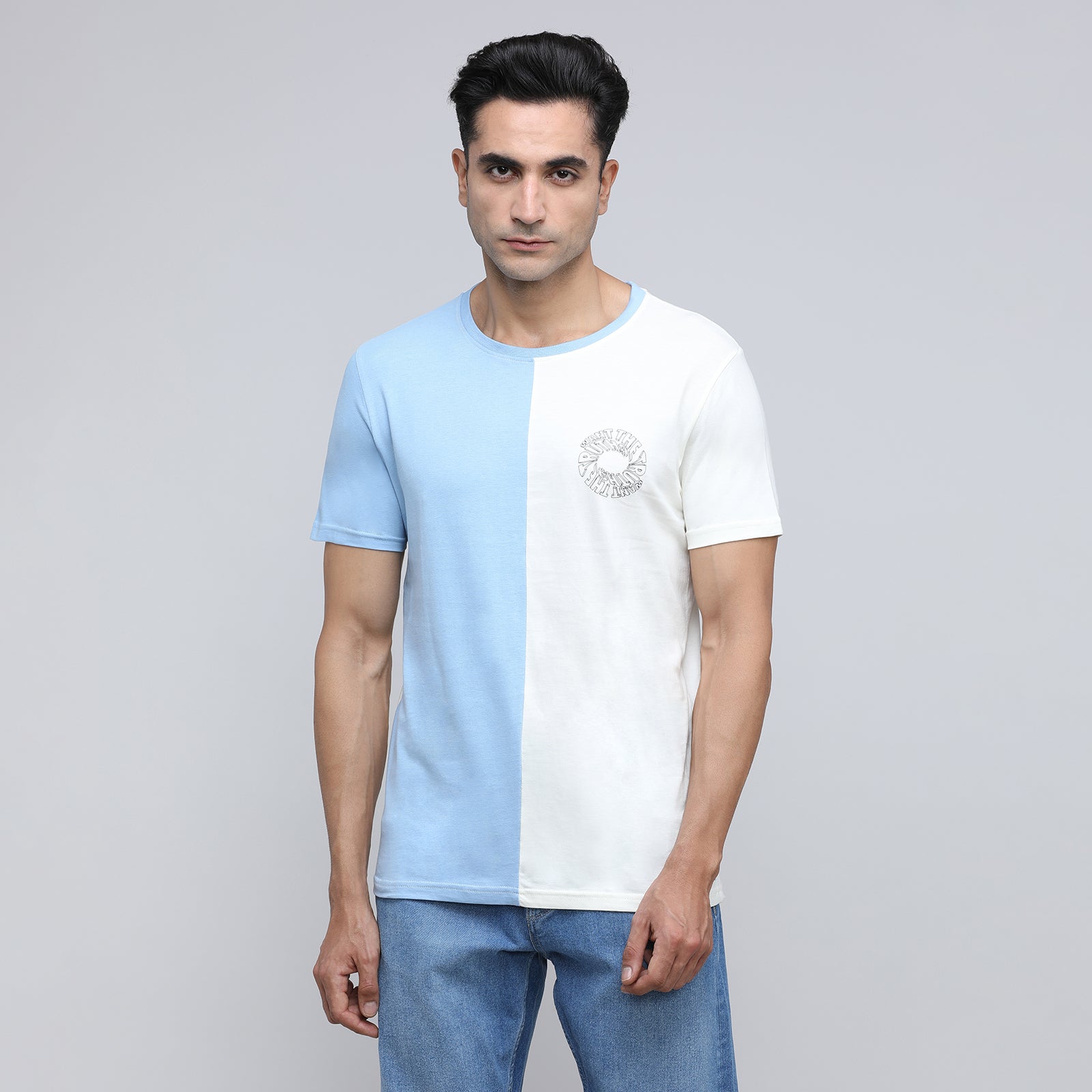 Indo Cotton Men's Crew Neck T- Shirt