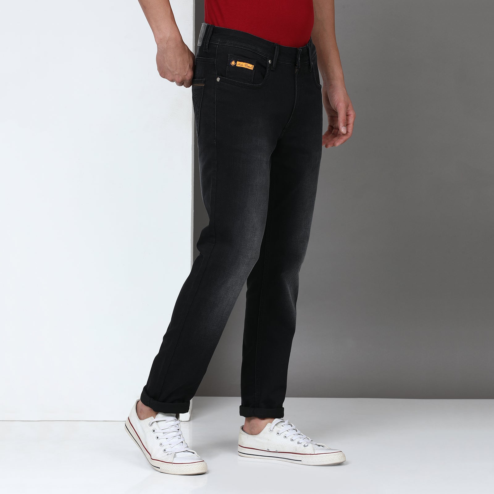 Denim Black Midrise Slim Fit Jeans