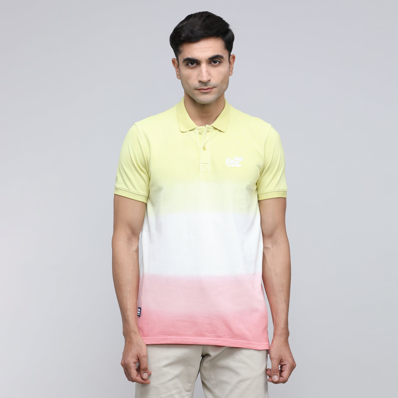 Indo Cotton Men's Polo Neck T-Shirt