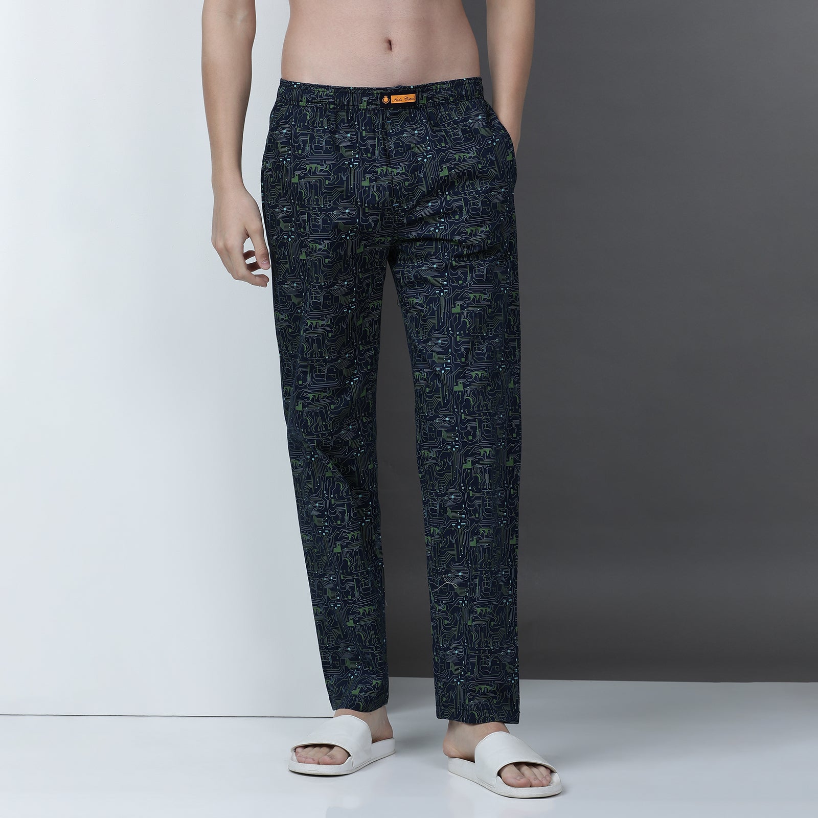 Navy Printed Lounge Pant