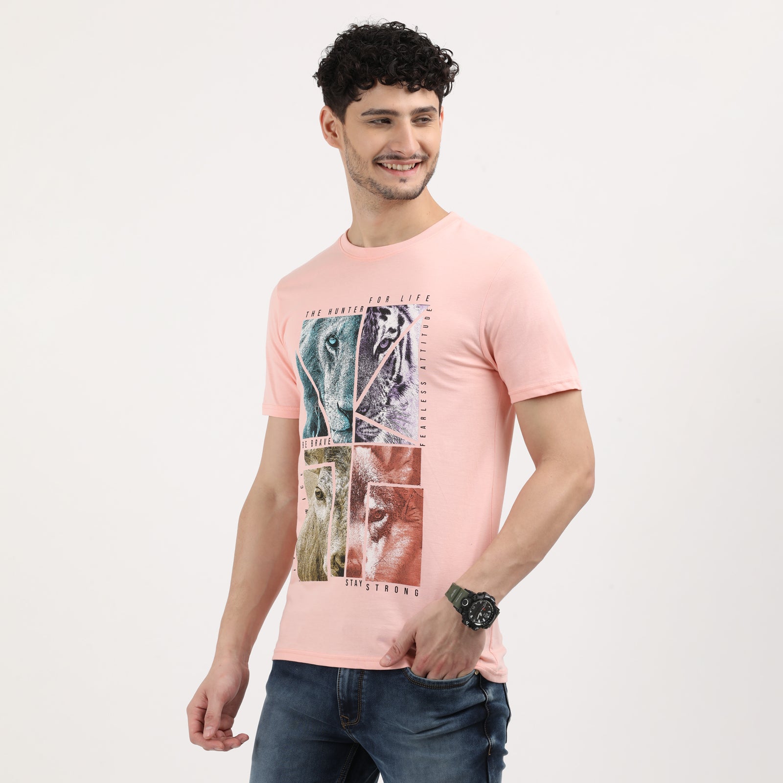 Impatiens Pink Men's Hunter for Life Animal Graphic Tee