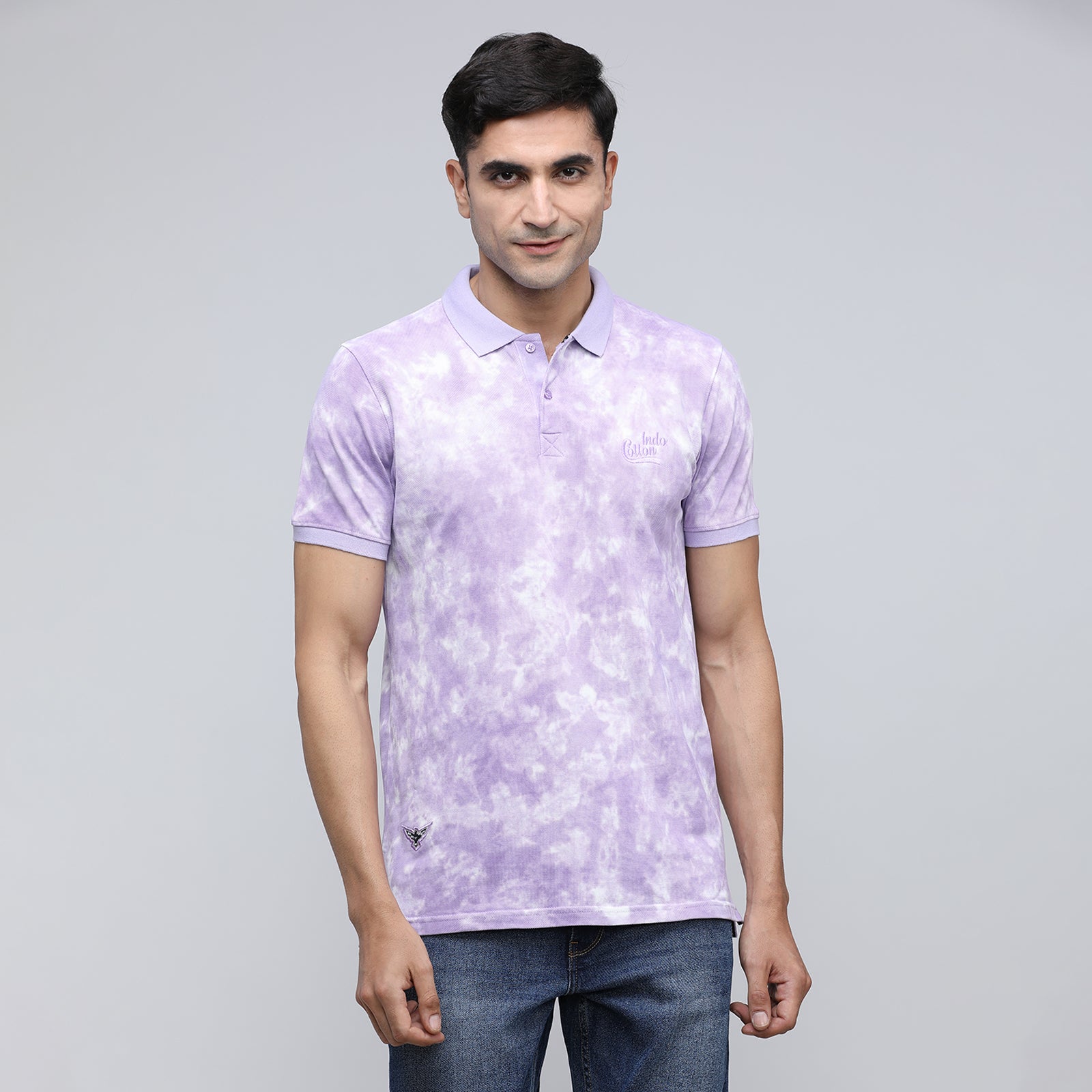 Indo Cotton Men's Polo Neck T-Shirt