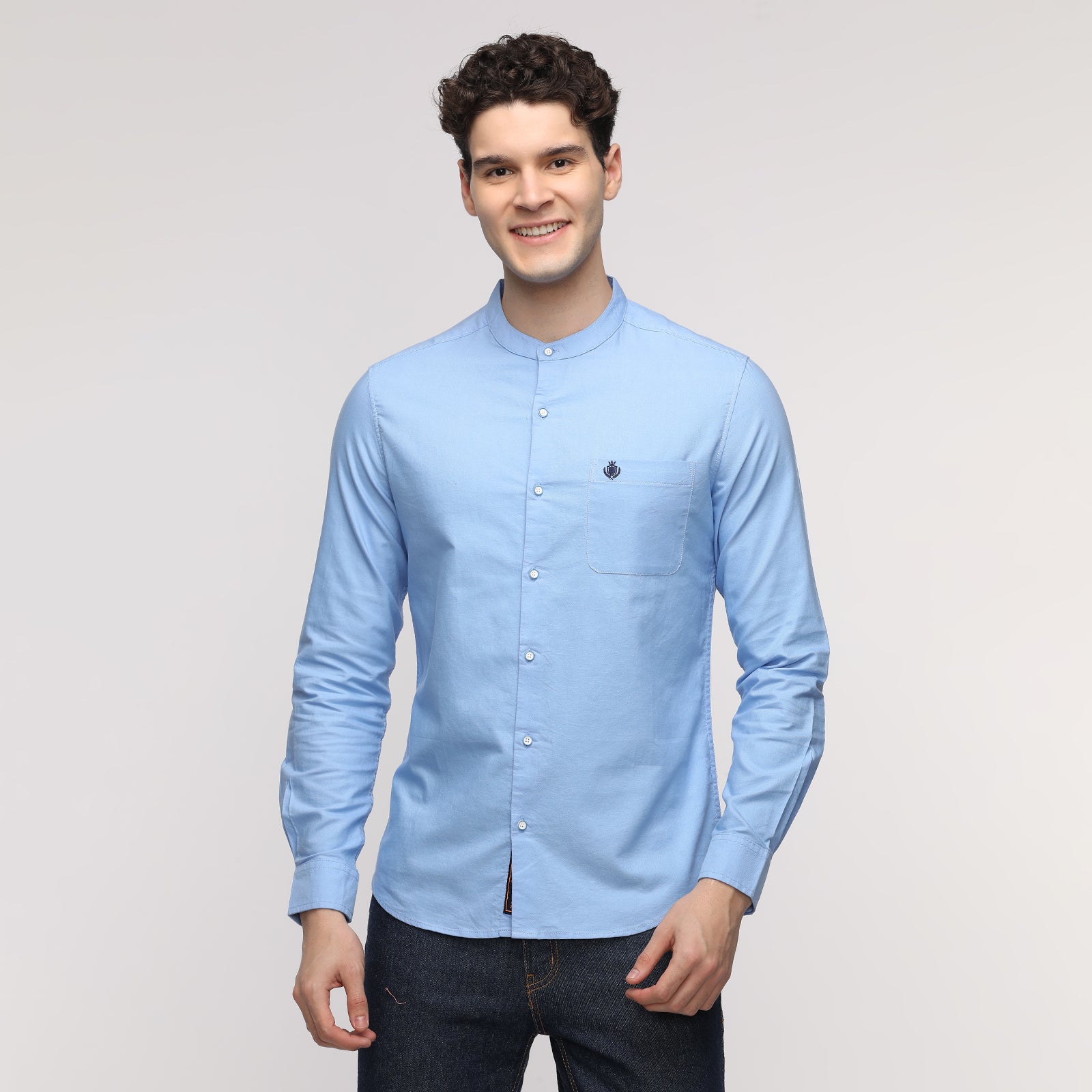 Men's Logo Print Slim Fit Shirt