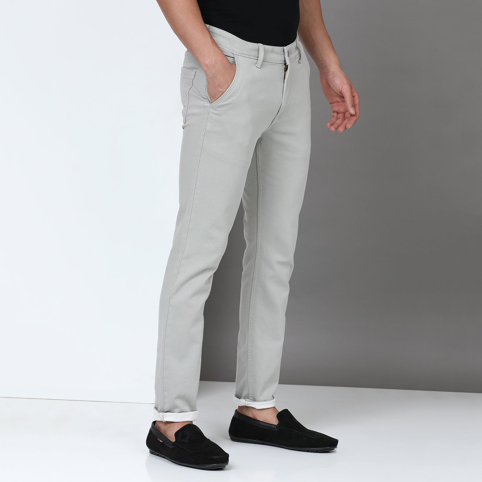 RFD Denim Light Grey Midrise Slim Fit Jeans