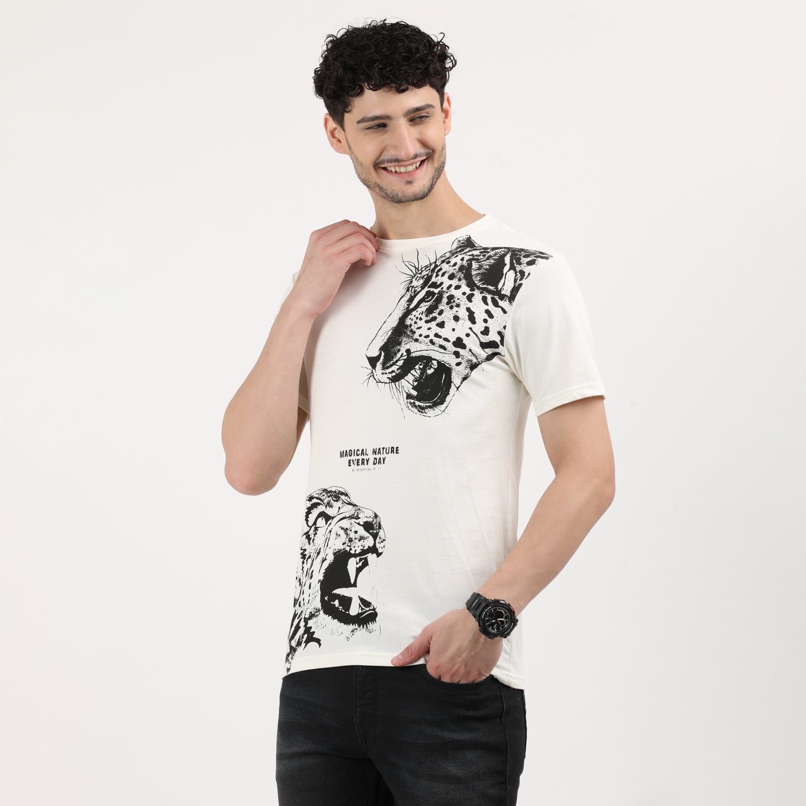 Vanilla Ice Roaring Style Leopard Print T-Shirt