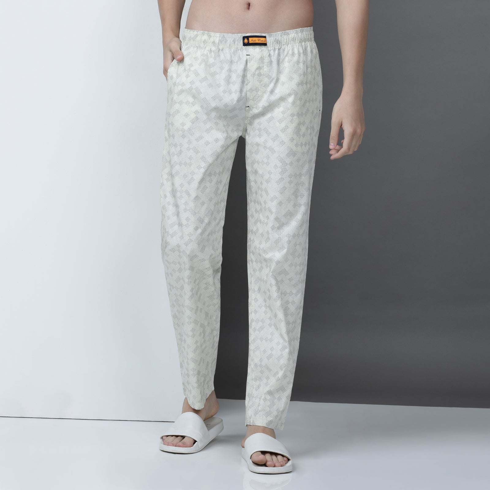 Cream Printed Lounge Pant