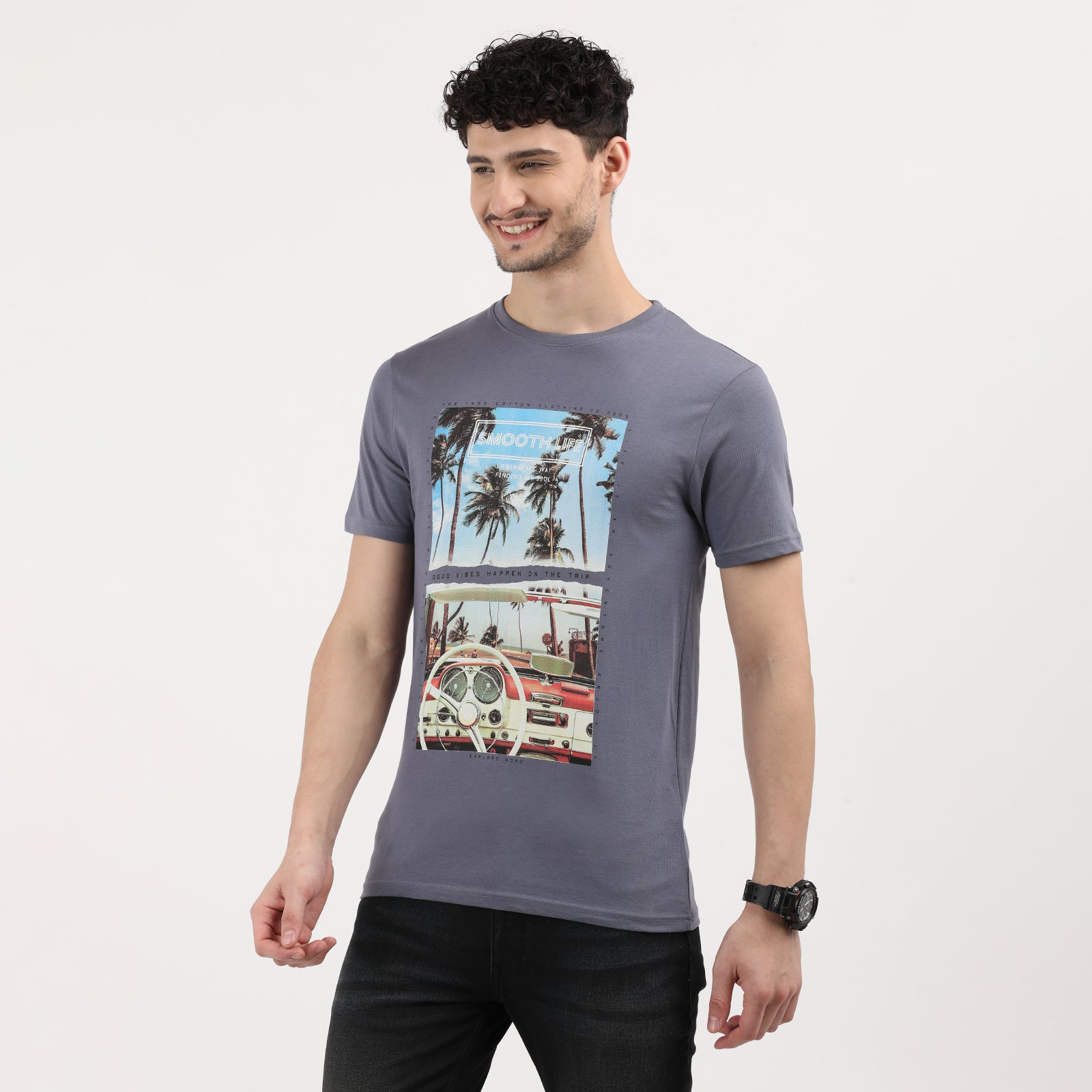 Grisaille-Tropical_Beach_Sunset-Graphic-T-Shirt