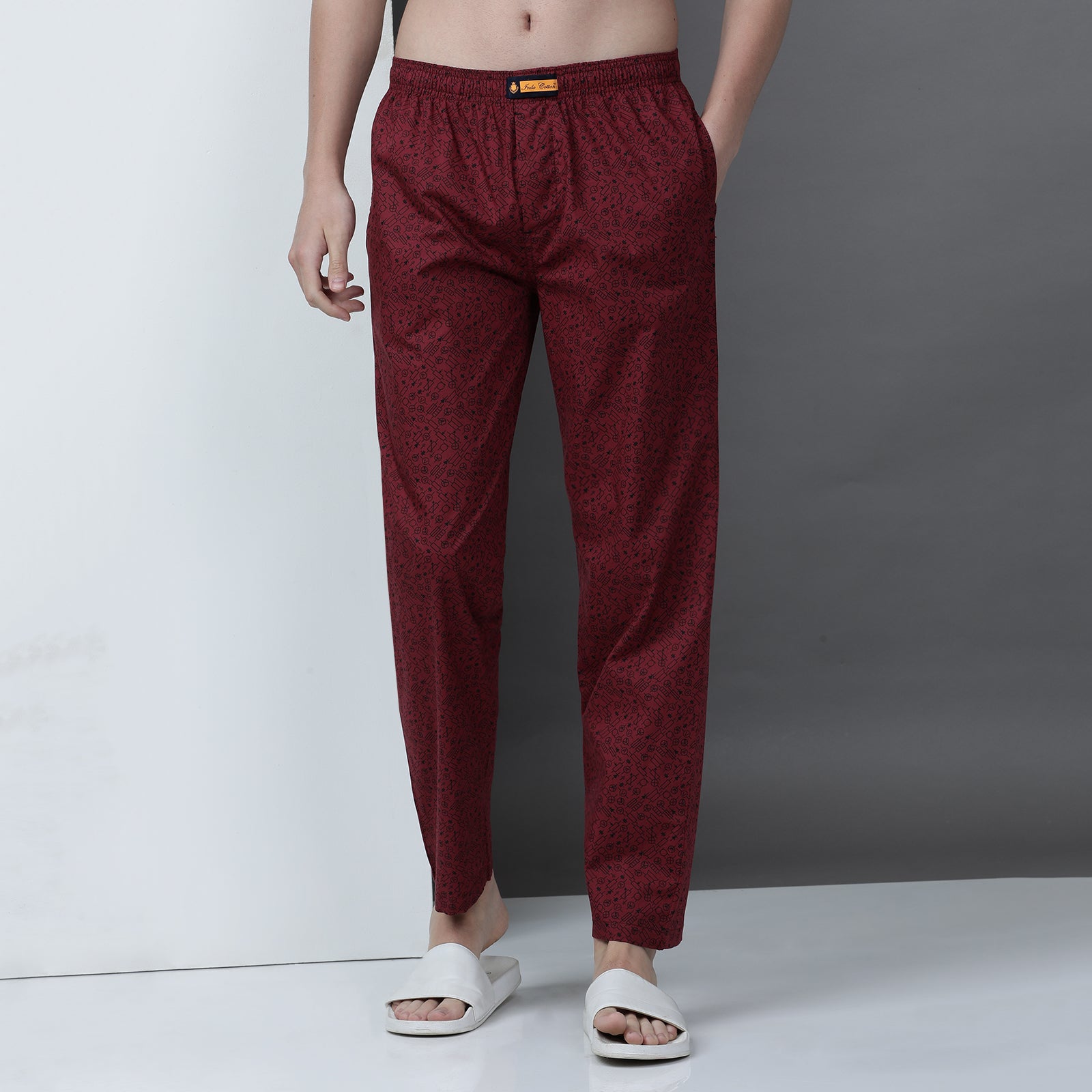 Marron Printed Lounge Pant