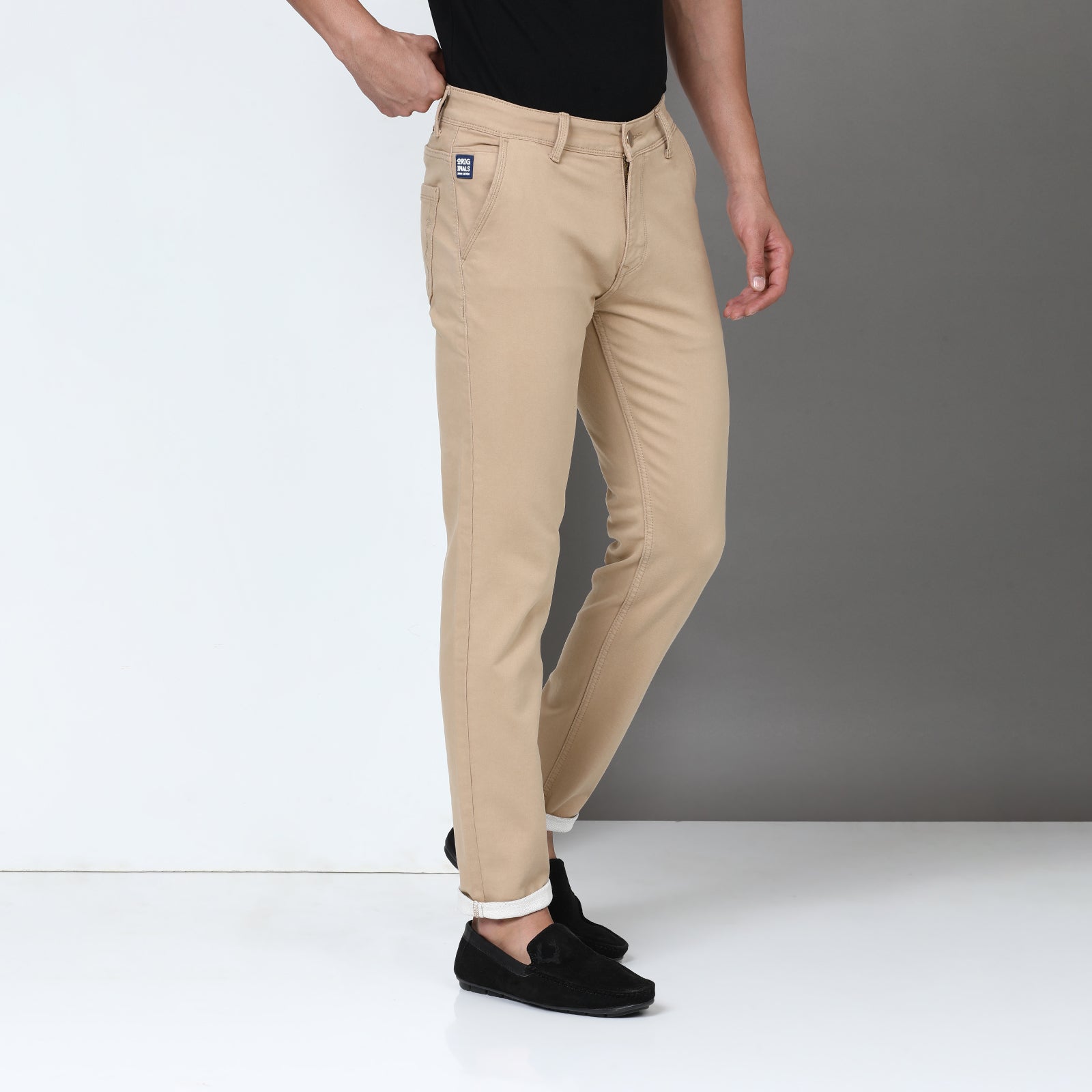 RFD Denim Beige Midrise Slim Fit Jeans