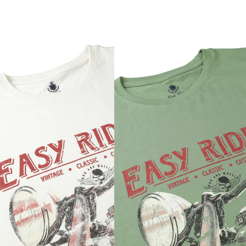 Men's Easy Rider Print T-Shirt Pack Of 2