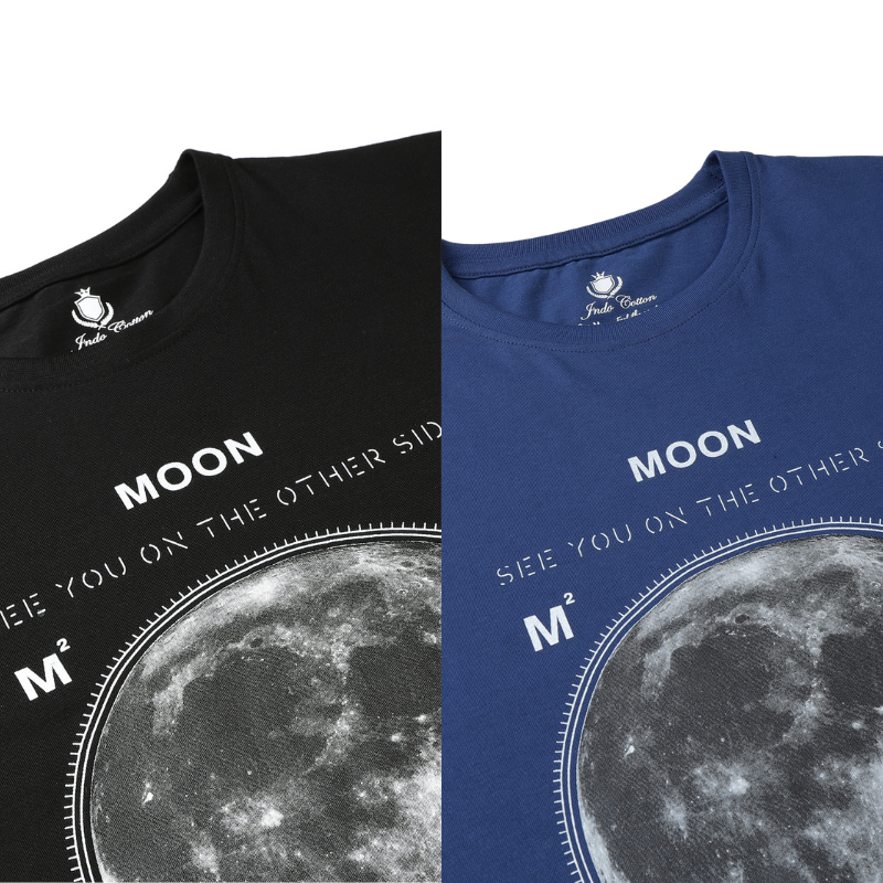 Men's Night Addict Graphic Print Crew Neck T-Shirt Pack Of 2