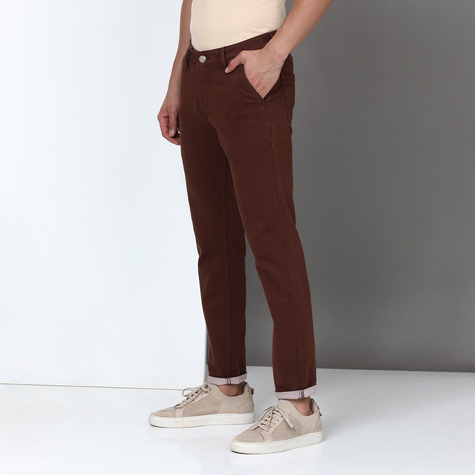 RFD Denim Brown Midrise Slim Fit Jeans