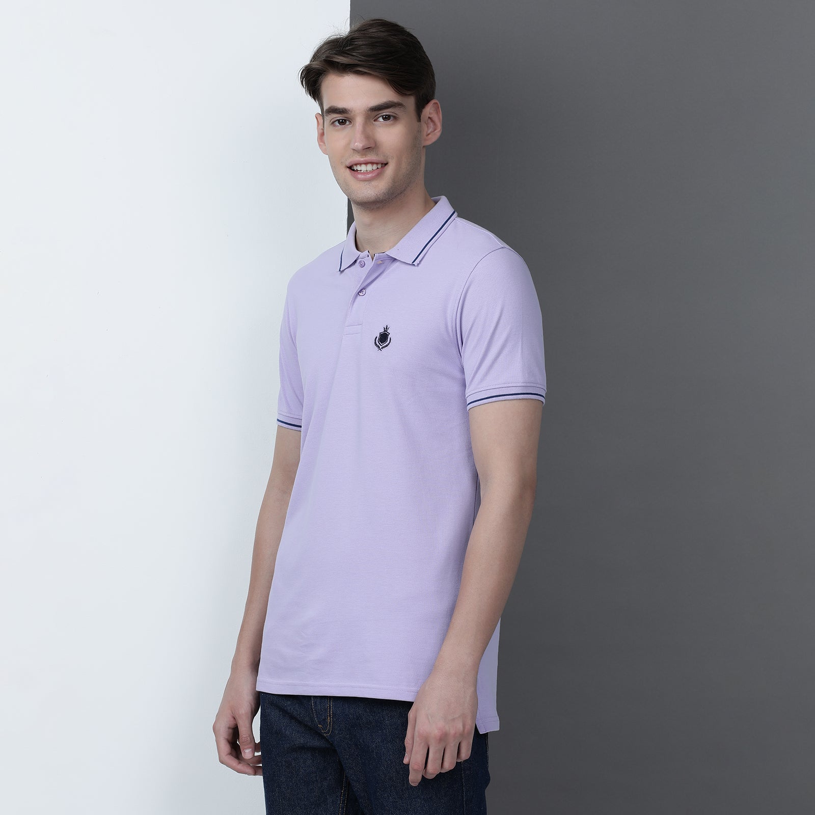 Solid Men Slim Fit Polo T-Shirt