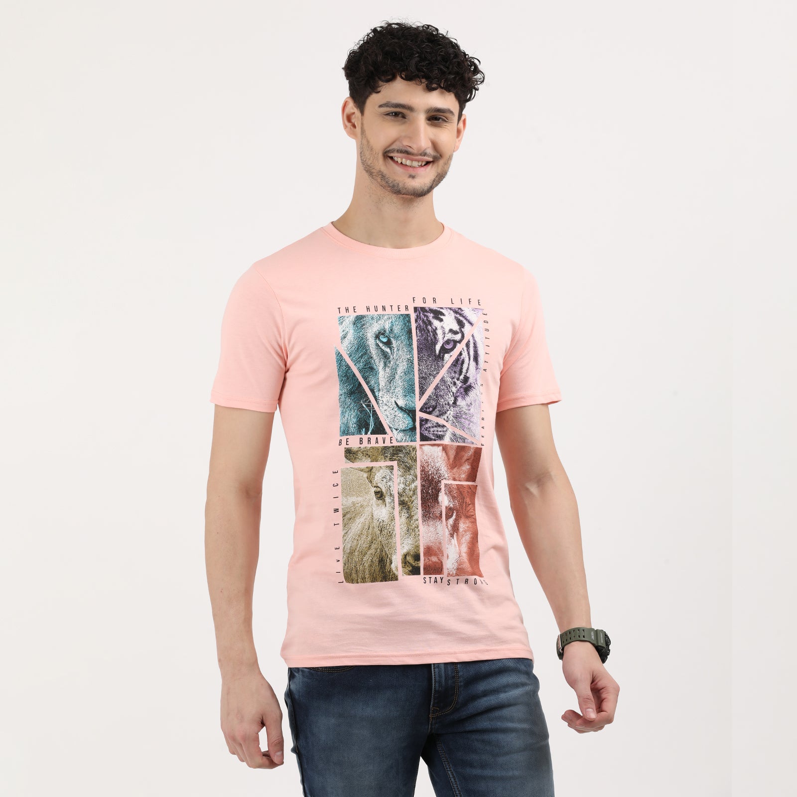 Impatiens Pink Men's Hunter for Life Animal Graphic Tee