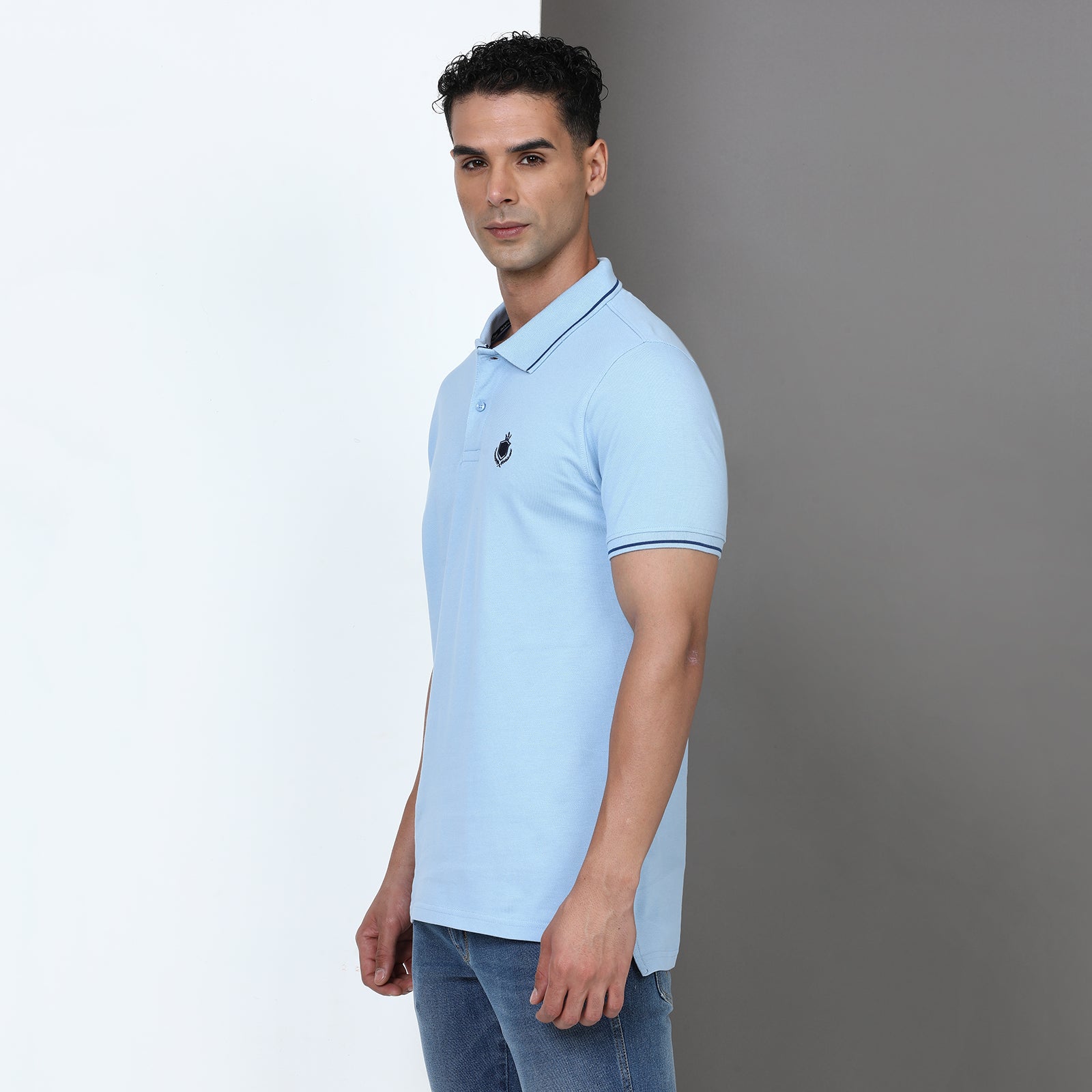 Solid Men Slim Fit Polo T-Shirt