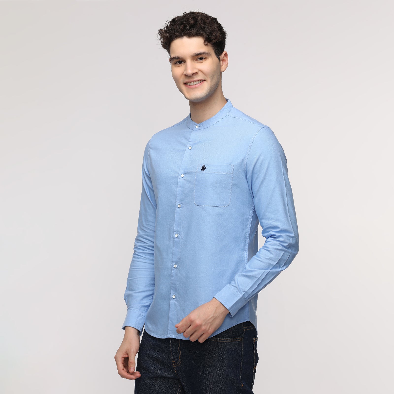 Men's Logo Print Slim Fit Shirt