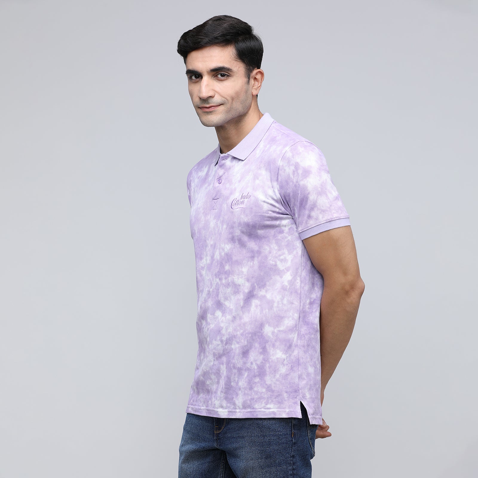 Indo Cotton Men's Polo Neck T-Shirt