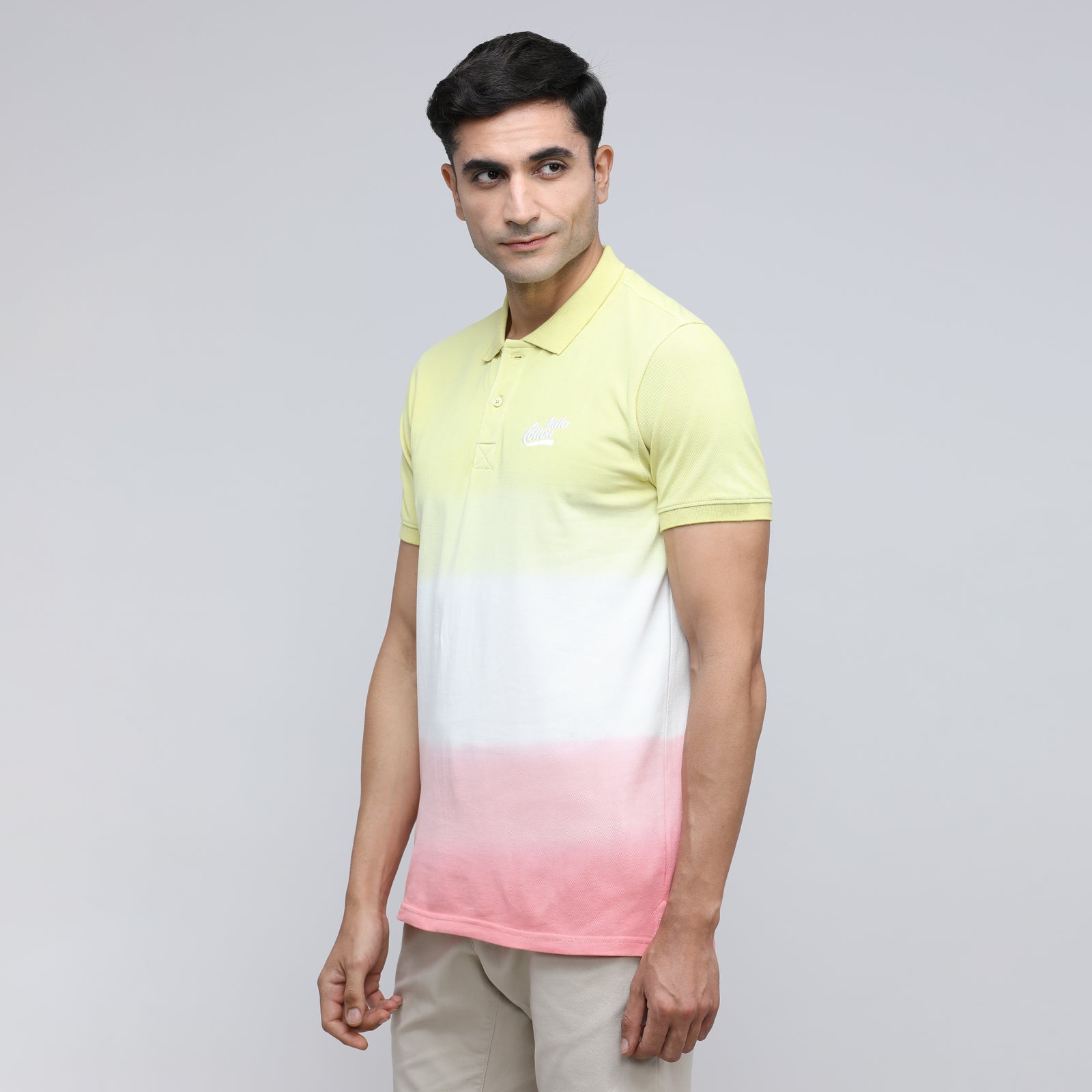 Indo Cotton Men's Polo Neck T-Shirt