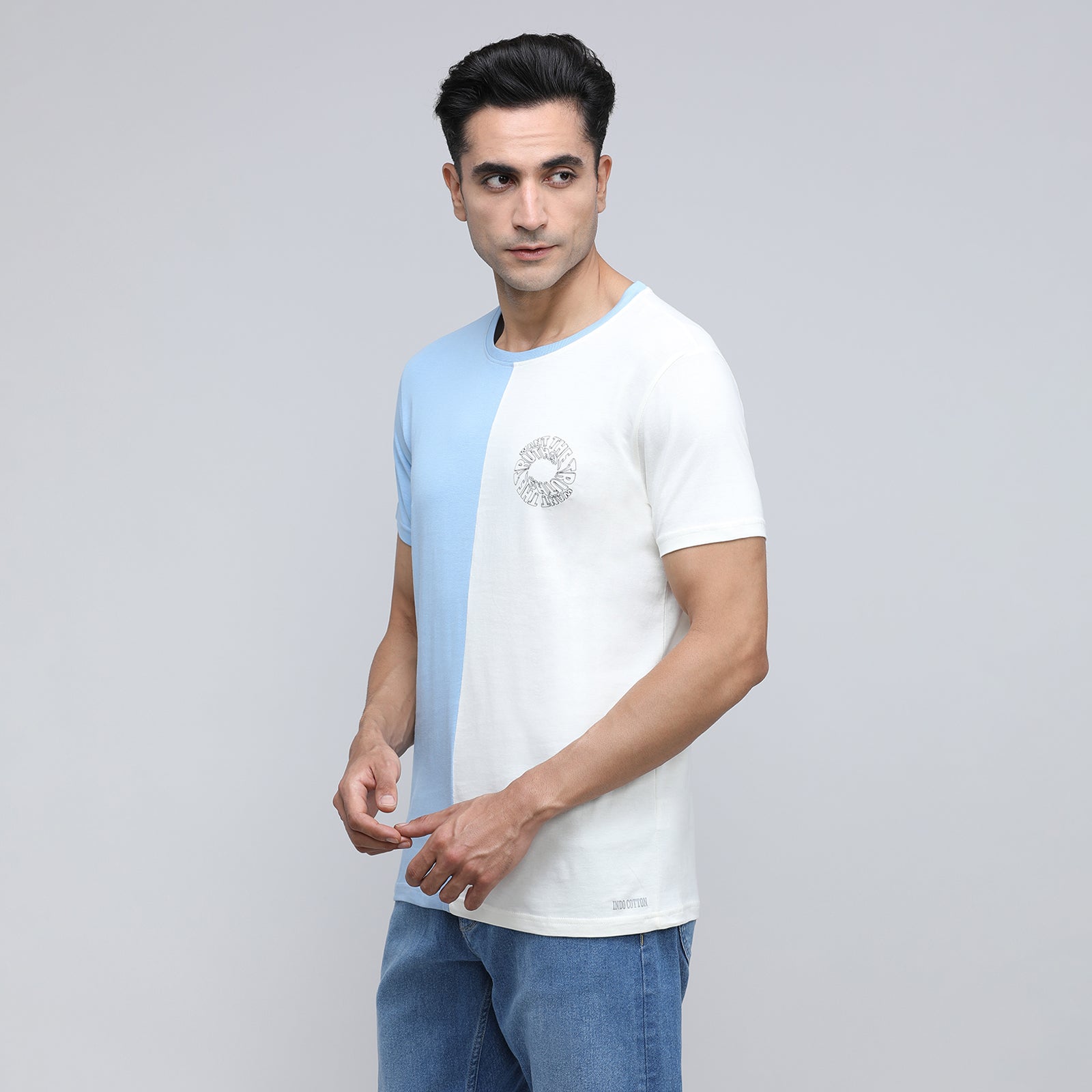 Indo Cotton Men's Crew Neck T- Shirt