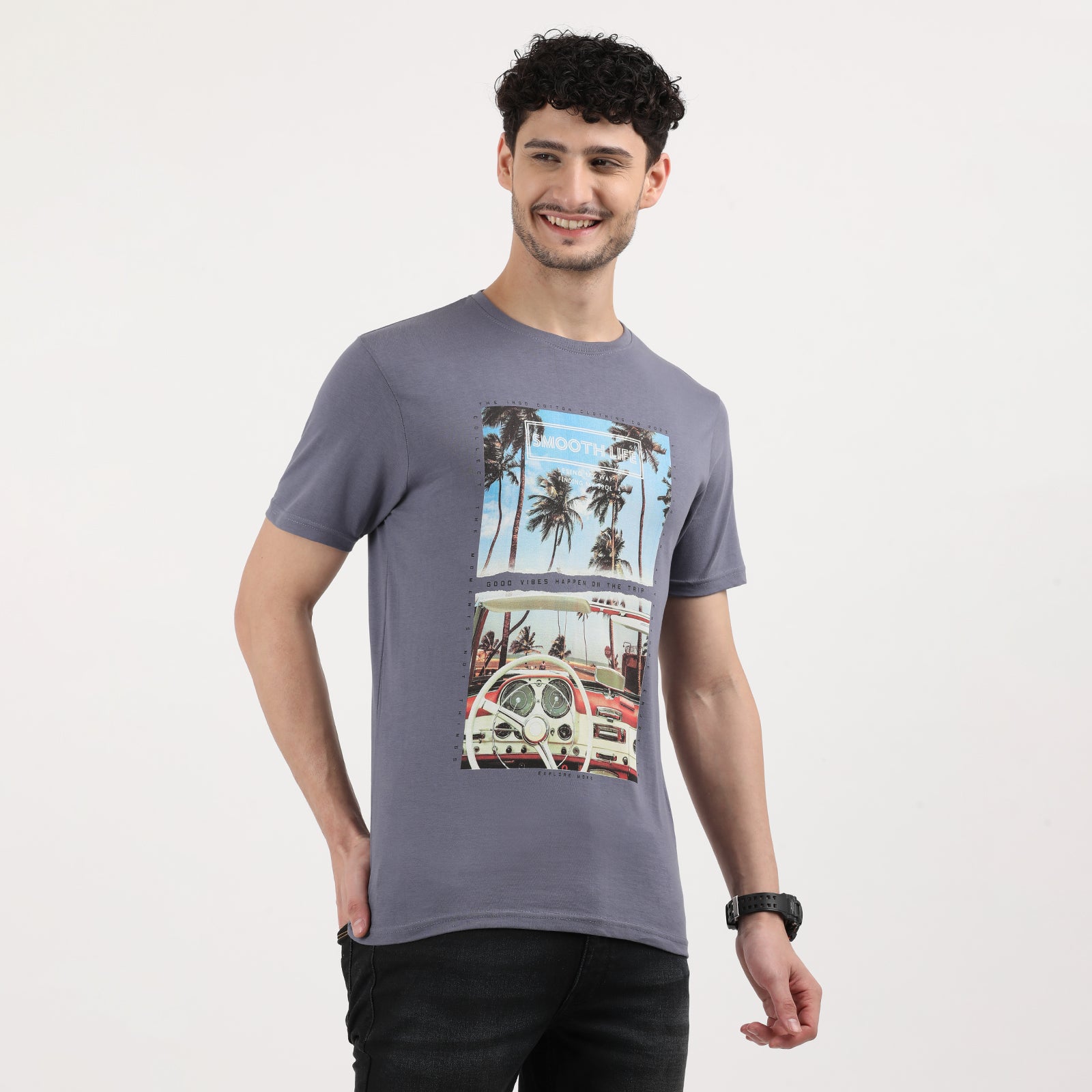 Grisaille-Tropical_Beach_Sunset-Graphic-T-Shirt