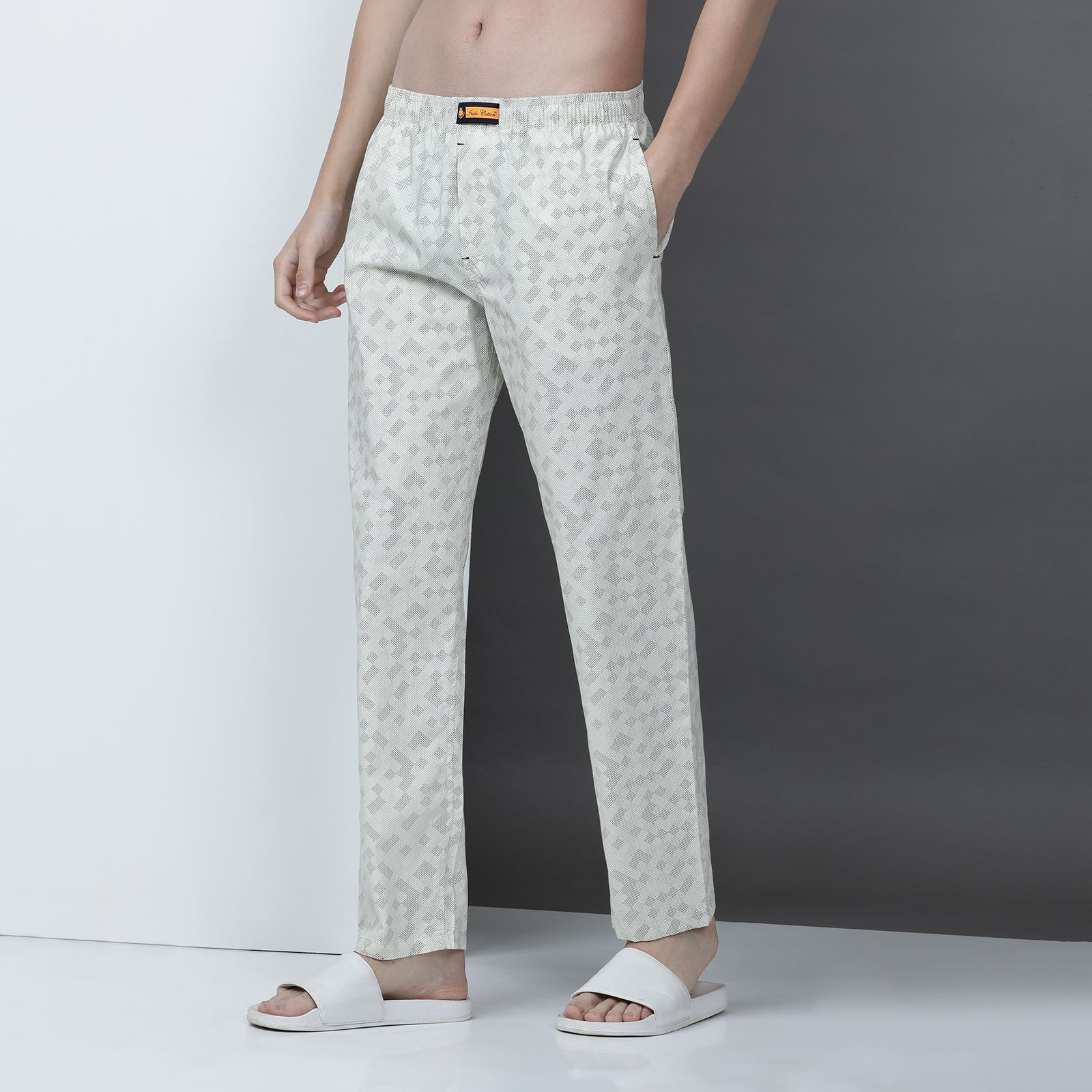 Cream Printed Lounge Pant