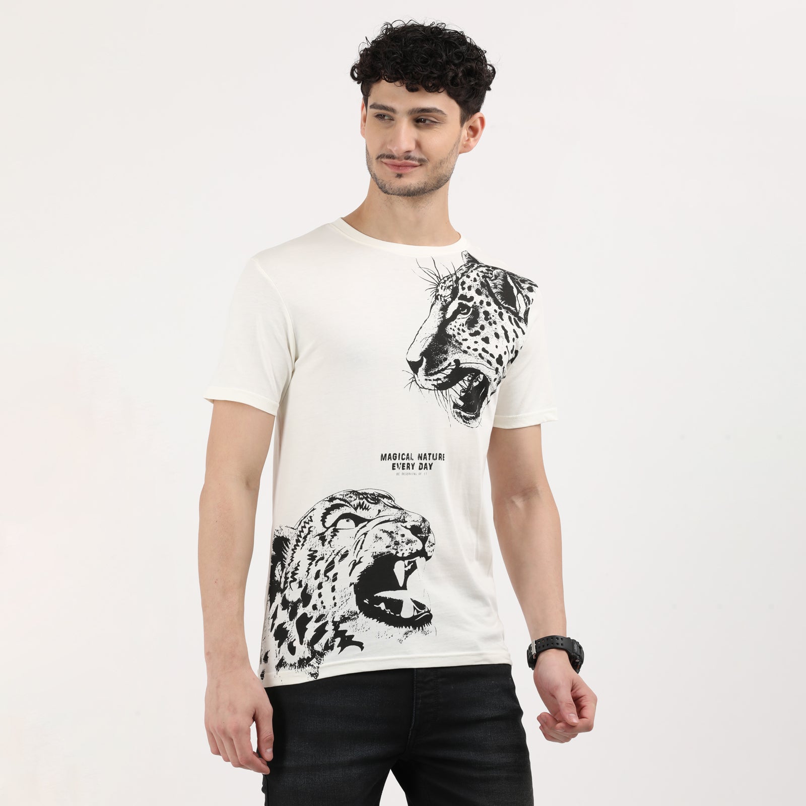 Vanilla Ice Roaring Style Leopard Print T-Shirt