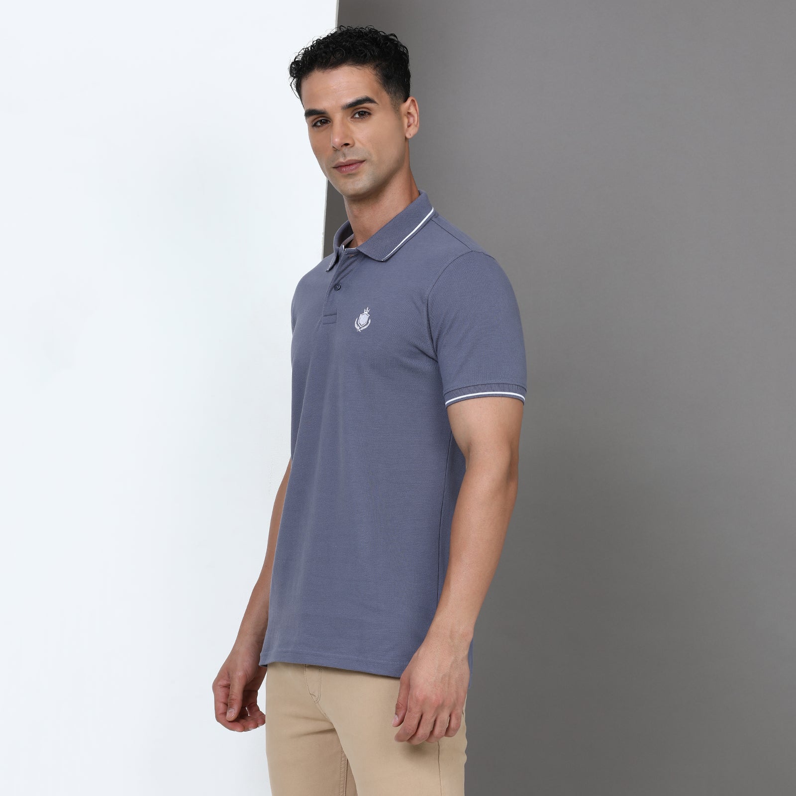 Solid Men Slim Fit Polo T-Shirt