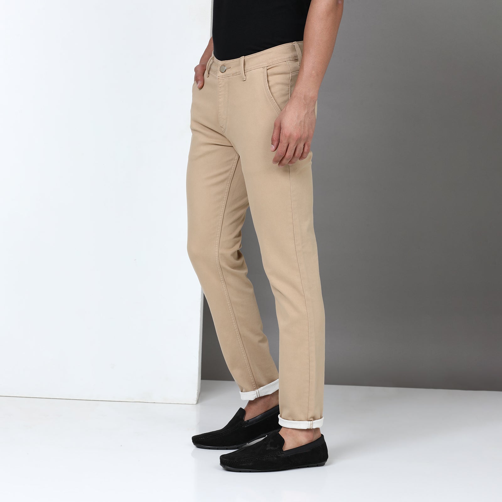 RFD Denim Beige Midrise Slim Fit Jeans