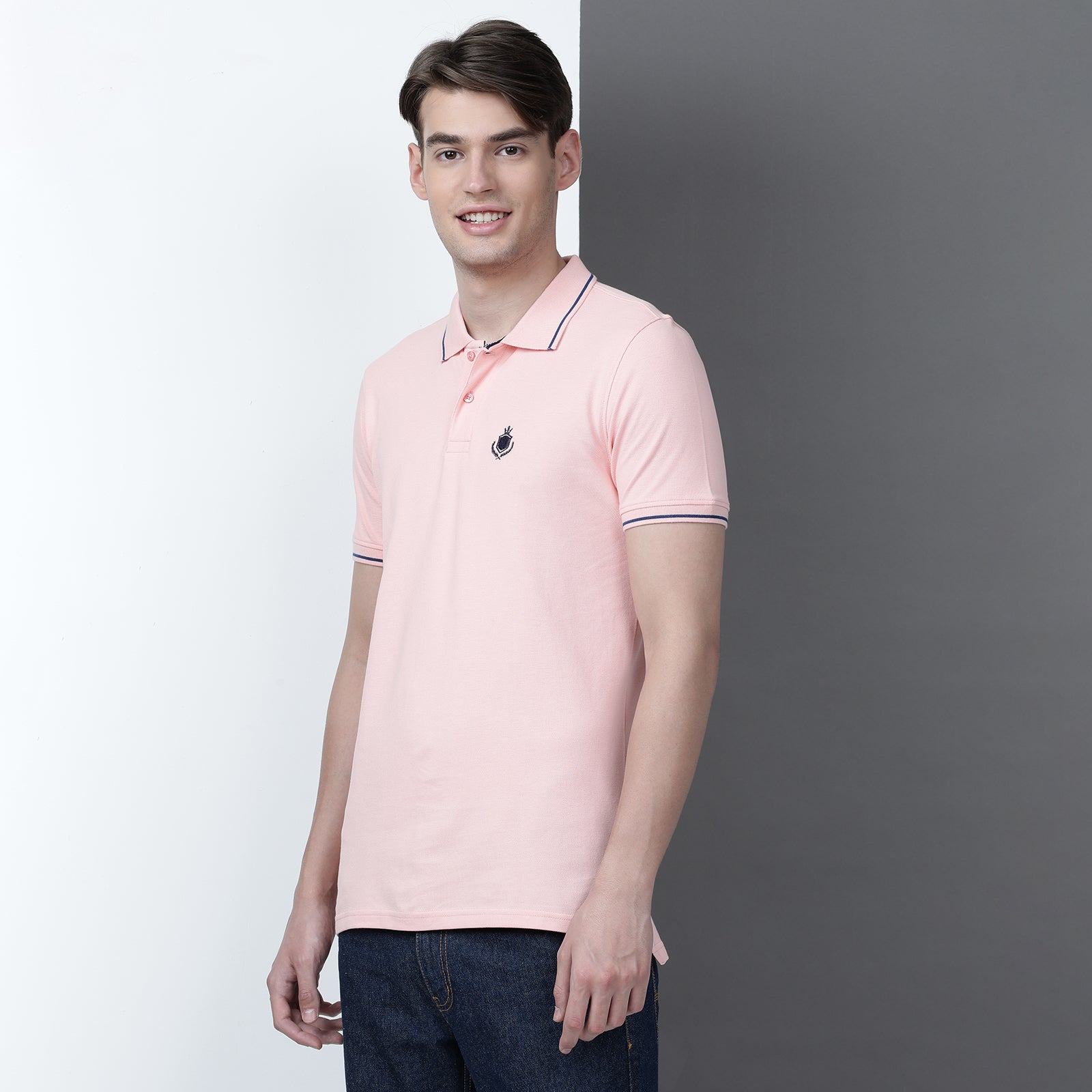 Solid Men Slim Fit Polo T-Shirt