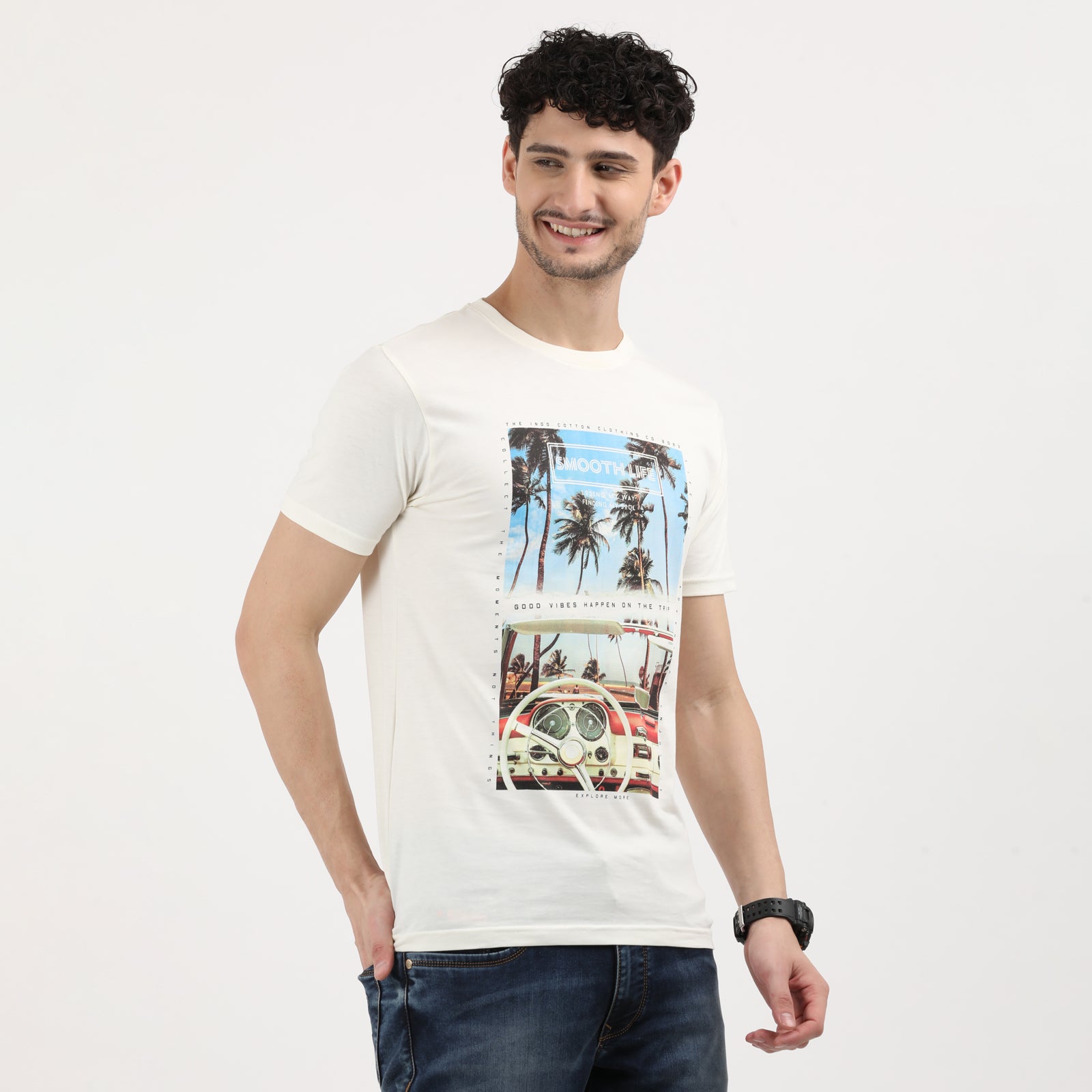 Venilla-Ice-Tropical_Beach_Sunset-Graphic-T-Shirt