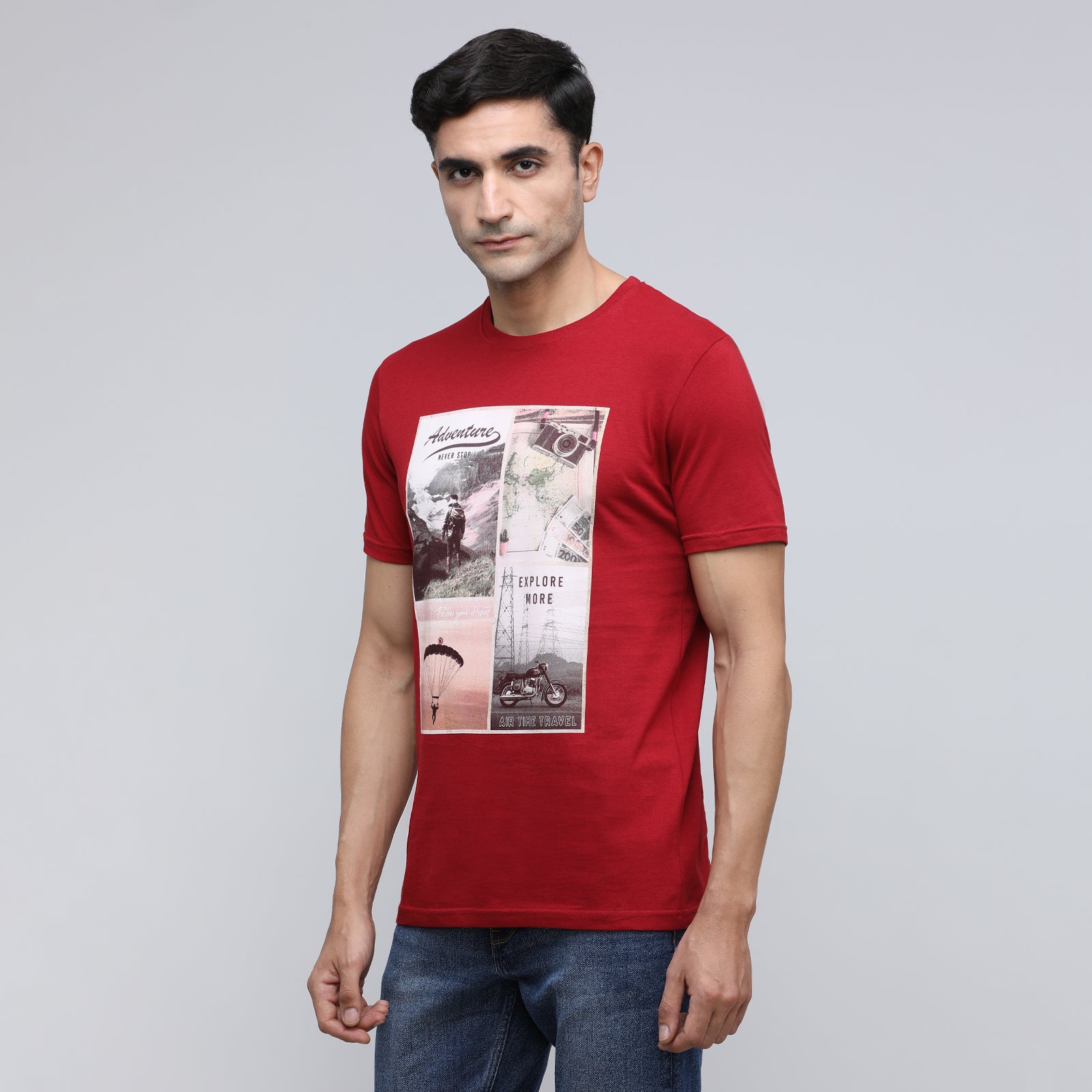 Indo Cotton Men's Crew Neck T-Shirt