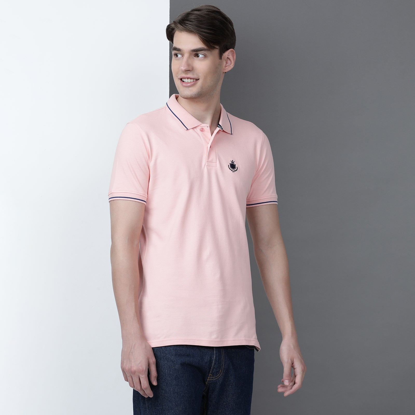 Solid Men Slim Fit Polo T-Shirt