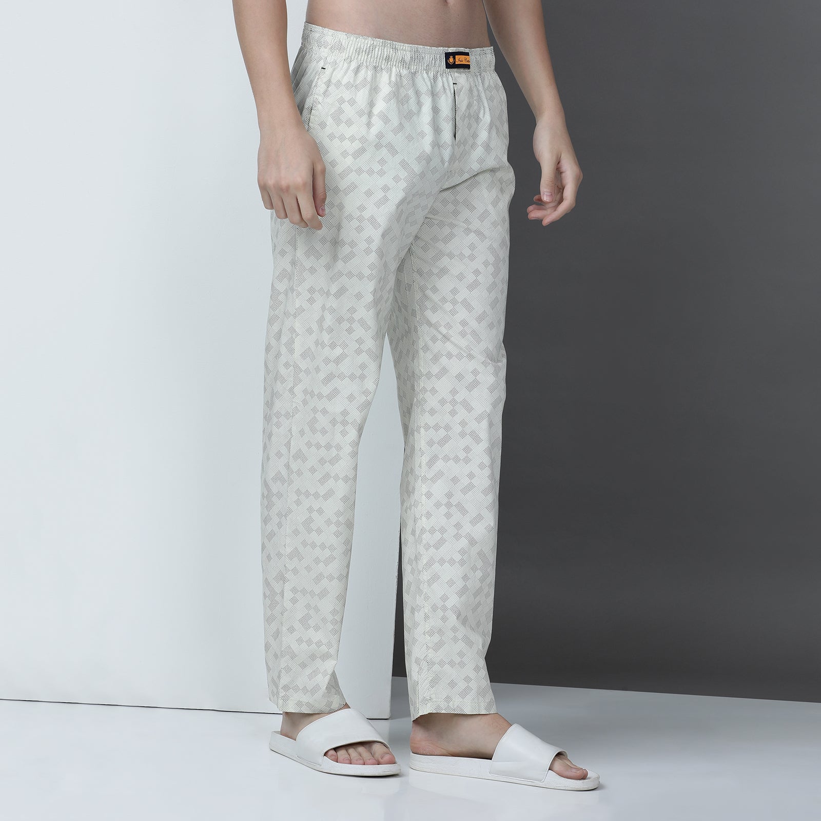 Cream Printed Lounge Pant