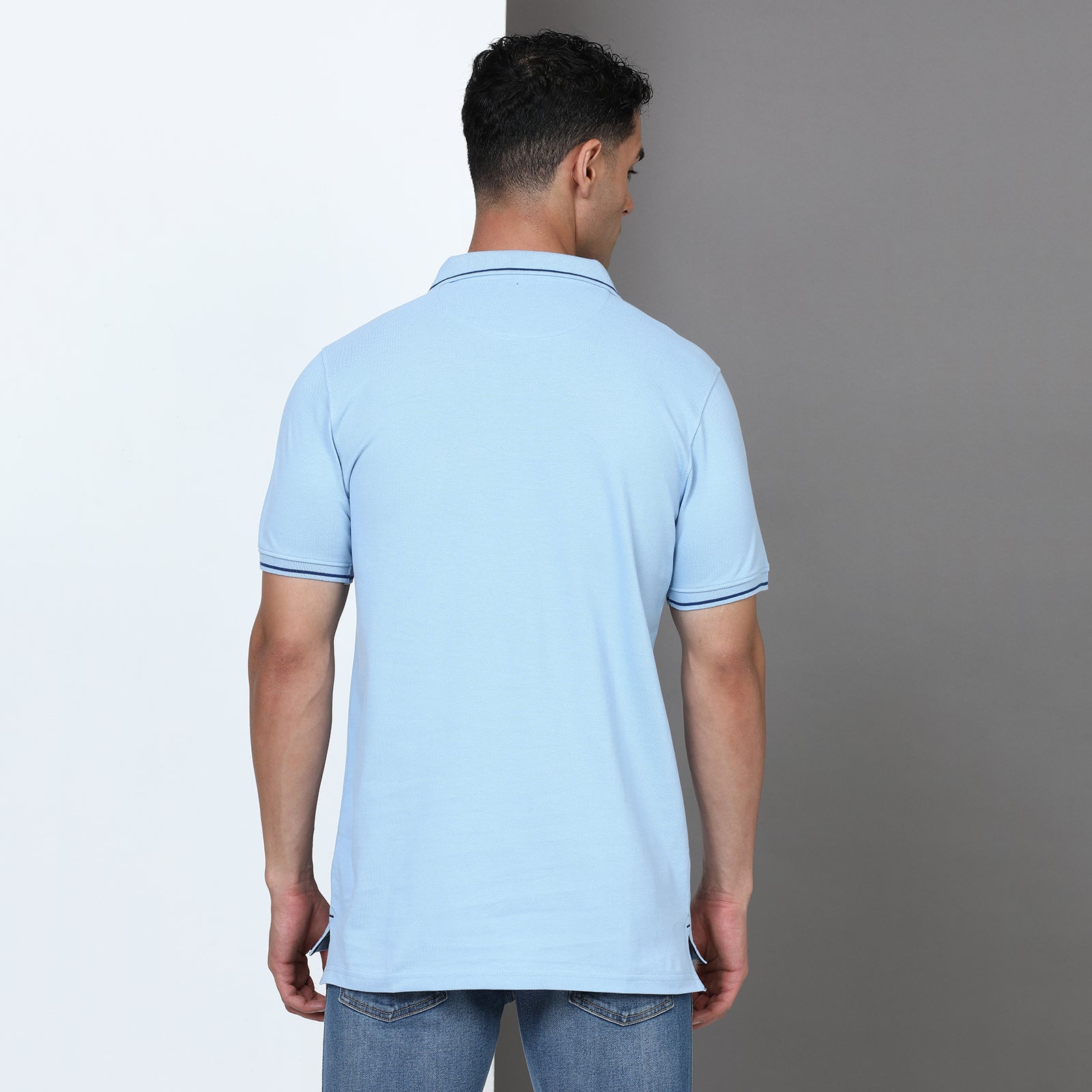 Solid Men Slim Fit Polo T-Shirt