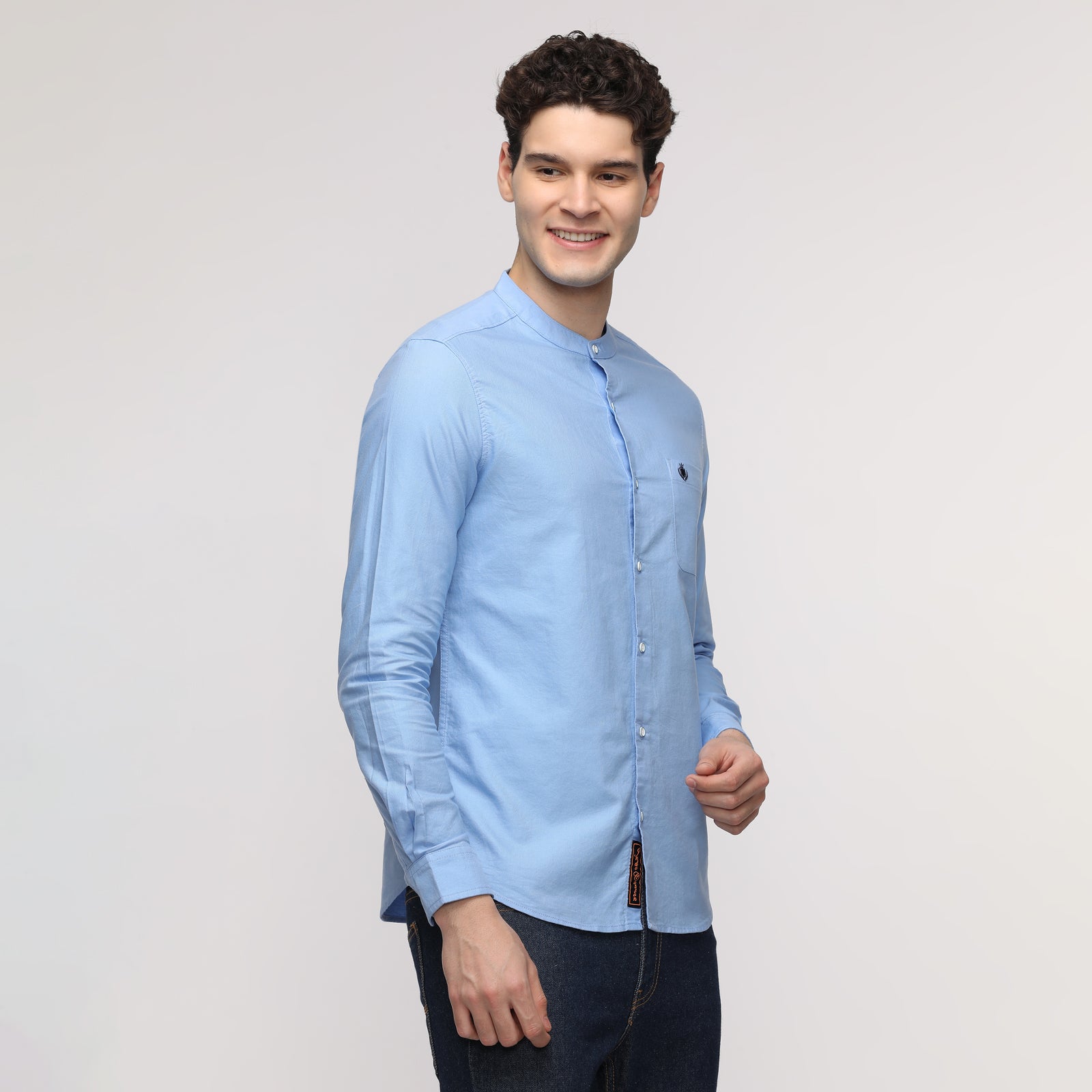 Men's Logo Print Slim Fit Shirt